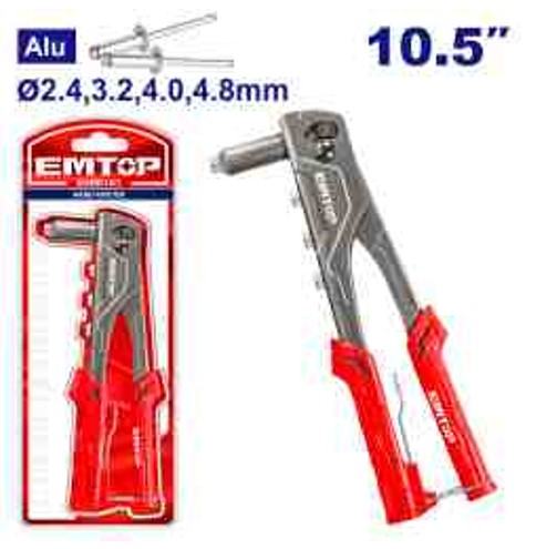 Professional Hand Riveter 10.5" - Applicable Rivet Size 2.4 3.2 4 4.8mm Double Blister Packed Quality Tool Workshop Equipment Precision Tool